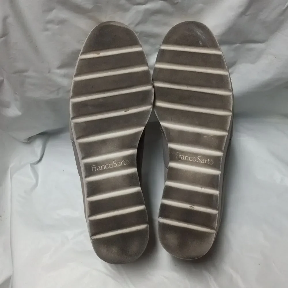 Franco Sarto Shoes Womens 7.5M Hailie 2 Loafers Slip-On Beige Leather Casual